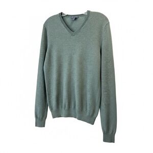 Gap V-Neck Sweater Mens M Teal Green Grampacore  Merino Wool